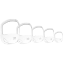 5 bucăți Șablon de styling pentru bărbă Formă identică dimensiuni diferite Model transparent din plastic pentru bărbierit Instrument 4