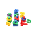 5 bucăți șuruburi din plastic pentru copii 5 x 4 cm Blocuri de construcție cu șurub și piuliță Jucărie educativă Dezvoltarea motricității Culori aleatorii 3