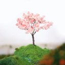 5 db 65 x 70 mm Sakura fa Miniatűr virágzó fák diorámákhoz és modellezett tájakhoz 2