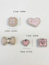 5 db dekoráció crocsra lányos mintákkal gyöngy utánzattal ABS cipődíszek szív masni virág kiegészítők charms szett 4