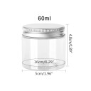 5 db műanyag kozmetikai edény alumínium csavaros fedéllel 60 ml 50 × 48 mm átlátszó edény krémhez balzsamhoz kenőcs kozmetikai csomagolás 2