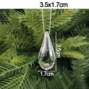 5 db-os átlátszó műanyag karácsonyi dísz szett csepp alakban 3,5 x 1,7 cm 2