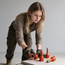 5 db-os gyémántfúró készlet 6/6/8/10/12 mm M14 menettel sarokcsiszolóhoz Forrasztott gyémánt Narancssárga Fúrás járólapba és márványba 4