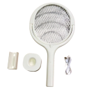 5 em 1 raquete eléctrica para mosquitos com carregamento rápido Lâmpada de bateria ajustável para moscas e percevejos Repelente seguro isolado 5