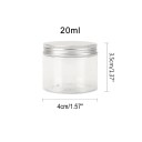 5 kpl Kosmetiikkamuovinen astia ruuvattavalla alumiininkannella 20 ml 40 × 35 mm Läpinäkyvä purkki voiteelle, balsamille, rasvalle matkakäyttöön 2