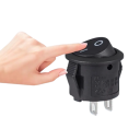 5 ks Černý kolébkový spínač 3A 250V AC / 6A 125V, instalační otvor cca 15 mm pro elektrické připojení 2