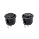 5 ks Černý kolébkový spínač 3A 250V AC / 6A 125V, instalační otvor cca 15 mm pro elektrické připojení 3
