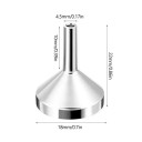 5 mini embudos de acero inoxidable de 22 x 18 x 4,5 mm con filtro extraíble de boca ancha para enlatar aceite, utensilios de cocina y verter líquidos. 2