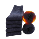 5 Paar Wintersocken für Herren und Damen, warme Wollsocken, Unisex-Skisocken, Größe 38–45 1