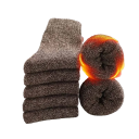 5 Paar Wintersocken für Herren und Damen, warme Wollsocken, Unisex-Skisocken, Größe 38–45 3