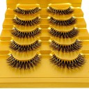 5 paires de cils en vison artificiel Cils longs Cils adhésifs naturels 20