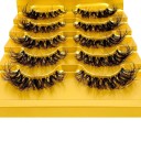 5 paires de cils en vison artificiel Cils longs Cils adhésifs naturels 27