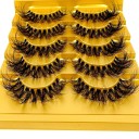 5 paires de cils en vison artificiel Cils longs Cils adhésifs naturels 28