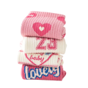 5 Pairs Girls' Children's Socks Cotton Polyester Elastane Pink Socks with Patterns Comfortable Soft Children's Socks for Everyday Wear 2