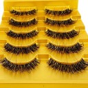 5 Pairs of Artificial Mink Lashes Long False Eyelashes Natural Adhesive Lashes 10