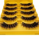 5 Pairs of Artificial Mink Lashes Long False Eyelashes Natural Adhesive Lashes 13