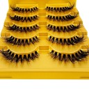 5 Pairs of Artificial Mink Lashes Long False Eyelashes Natural Adhesive Lashes 16