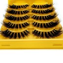 5 Pairs of Artificial Mink Lashes Long False Eyelashes Natural Adhesive Lashes 19