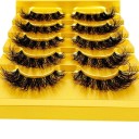5 Pairs of Artificial Mink Lashes Long False Eyelashes Natural Adhesive Lashes 25