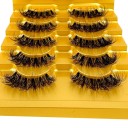 5 Pairs of Artificial Mink Lashes Long False Eyelashes Natural Adhesive Lashes 26