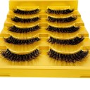 5 Pairs of Artificial Mink Lashes Long False Eyelashes Natural Adhesive Lashes 3
