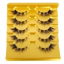 5 pares de pestanas de vison artificiais Pestanas falsas longas Pestanas adesivas naturais 1