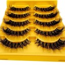 5 pares de pestañas postizas de visón artificial, pestañas postizas largas, pestañas con pegamento natural 17