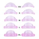 5 párů silikonové podložky na laminaci řas XS-XL 3D aplikátory 10 ks 6,5 x 6,5 cm 10