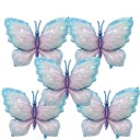 5 pcs Ballon en aluminium papillon 100 × 74 cm Ballon décoratif pastel en forme de papillon Décoration de fête pour anniversaires décoration de fête d'enfants 1