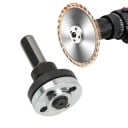 5 pcs Ensemble de fixation universel pour perceuse Pour mandrin de 10 mm Adaptateur avec pointe Flasque Rondelle Clés de service Montage des disques 2