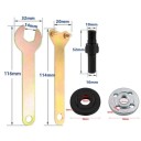 5 pcs Ensemble de fixation universel pour perceuse Pour mandrin de 10 mm Adaptateur avec pointe Flasque Rondelle Clés de service Montage des disques 5