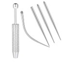 5 pcs Pino de inserção cónico curvado em titânio Rosca interna Acessório para piercing do nariz, lábio e cartilagem 2