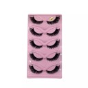 5 perechi de gene artificiale pentru pisici 0,10 mm 9–22 mm Gene voluminoase autoadezive cu efect Cat Eye Gene lungi și dense pentru un aspect 1