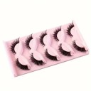 5 perechi de gene artificiale pentru pisici 0,10 mm 9–22 mm Gene voluminoase autoadezive cu efect Cat Eye Gene lungi și dense pentru un aspect 3