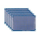 5 pièces de carte prototype de circuits imprimés 4 x 6 cm Cartes PCB universelles double face pour le soudage DIY projets électroniques et tests de circuits 1