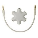 5-ports 3,5-jack hovedtelefonsplitteradapter 5