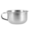 5 pz Ciotola da barba in acciaio inox 8,6 x 5 cm Contenitore per schiuma e sapone Ciotola da barba per uso domestico e professionale 2