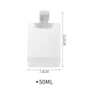 5 st plastiska påfyllningsbara påsar för krämer med lock 50 ml transparent förpackning för kosmetik för resor och förvaring av vätskor och geler 2