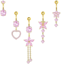 5 Stück Piercing aus chirurgischem Edelstahl mit Diamanten und Anhängern Glitzerndes elegantes Set aus Körperschmuck für Ohr und Nase 2