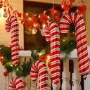 5 stuks Kerstfolieballonnen 85 x 40 cm in de vorm van een zuurstok Rode kerstdecoraties Opblaasbare versieringen voor winterdecoratie van huis 2