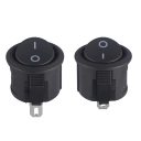 5 stuks Zwarte wipschakelaar 3A 250V AC / 6A 125V, installatieopening ca. 15 mm voor elektrische aansluiting 1