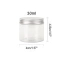 5 sztuk Kosmetyczna plastikowa pojemnik z zakręcanym aluminiowym wieczkiem 30 ml 40 × 42,5 mm Przezroczysty pojemnik na kremy, balsamy, maści 2