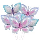 5 uds Globo de foil mariposa 100 × 74 cm Globo decorativo pastel en forma de mariposa Decoración de fiesta para cumpleaños decoración de celebración infantil 3