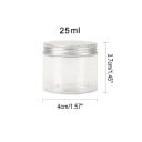 5 unidades de envase plástico cosmético con tapa de aluminio roscada 25 ml 40 × 37 mm envase transparente para crema bálsamo ungüento embalaje 2
