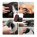 5 unidades Esponja dupla face 11,8x7,2x3 cm Espuma forte para louça e queimados Remove ferrugem, manchas de óleo e sujidade Esponja de limpeza 4