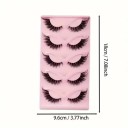5 ζευγάρια τεχνητές βλεφαρίδες Cat Eye 0,10 mm 9–22 mm Όγκωτες αυτοκόλλητες βλεφαρίδες Εφέ Cat Eye Παχύ και μακρύ σέξι βλέμμα 2