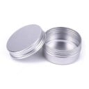 50 bucăți de recipiente cosmetice reutilizabile de 5 g Borcane din aluminiu cu capac cu filet 26 × 15 mm Mini ambalaje pentru cremă balsam unguent cosmetic 4