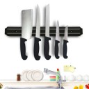 50 cm-es mágneses késrögzítő két mágneses csíkkal Fém Fekete Fali kés- és szerszámtartó Konyhába, műhelybe és garázsba 5