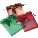 50 db Organza ajándéktasak 9 x 12 cm Zsinóros tasakok masnival Karácsonyi buli Esküvői ajándékok Cukorkák csomagolása Ékszerek Elegáns dekoráció 6