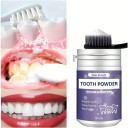50 g Polvo blanqueador para dientes Polvo de menta para limpiar dientes Eliminación de manchas y placa dental Cuidado bucal natural para una sonrisa 2